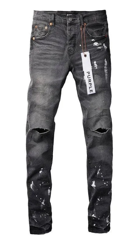 Distressed Denim Grey Wash