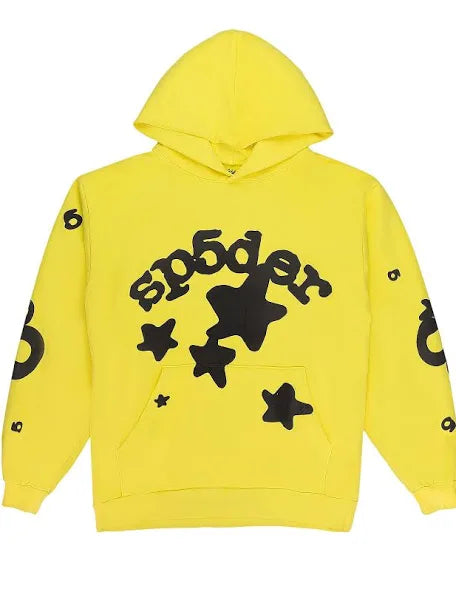 Sp5der Star Hoodie Yellow
