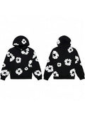 Cotton Wreath Hoodie Black